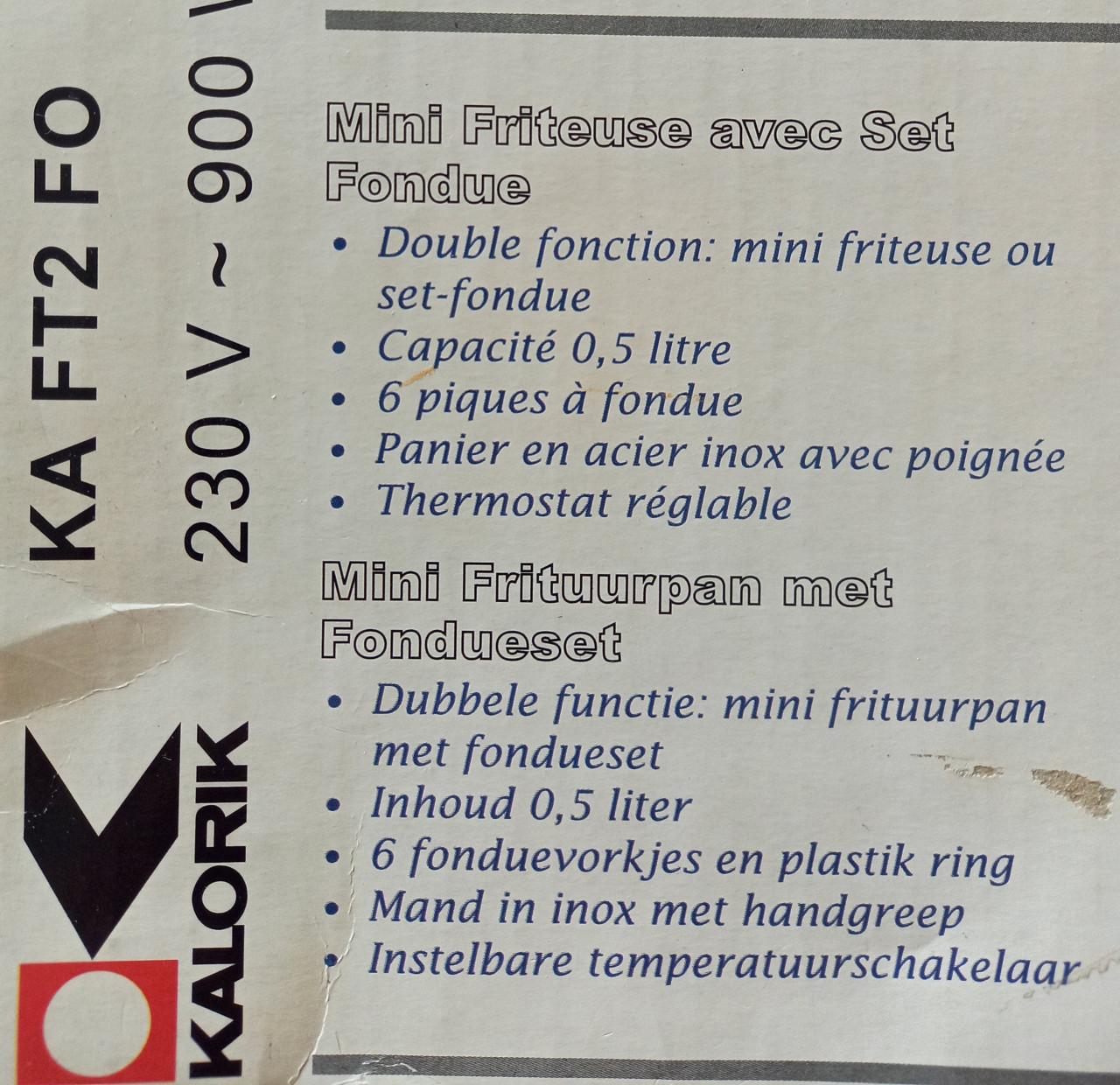 Kalorik Minifriteuse met fondueset