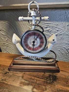Decoratieve Anker Klok - Maritieme Stijl in werkende mooie staat