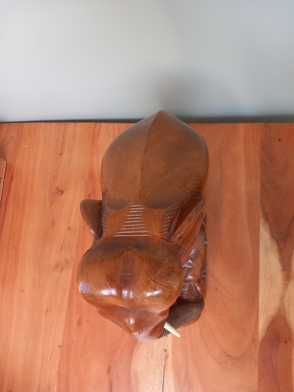 Massief Grote Houten Olifant! 5 kg!