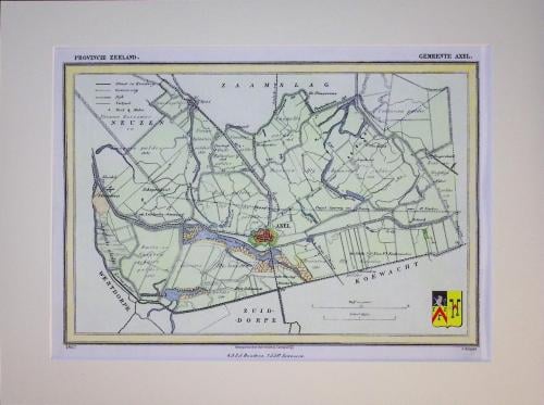 Hist. kaarten van J. Kuyper nu in kleur van Zw. Vlaanderen
