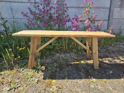 Prachtig teakhouten bankje - 120x34 cm