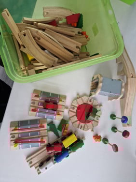 Houten treinbaan