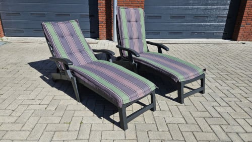 HARTMAN ligbed stoelen met kussen (2x)