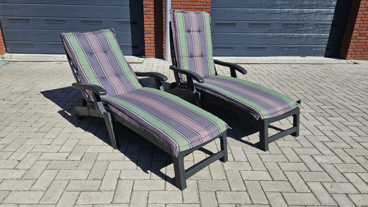 HARTMAN ligbed stoelen met kussen (2x)