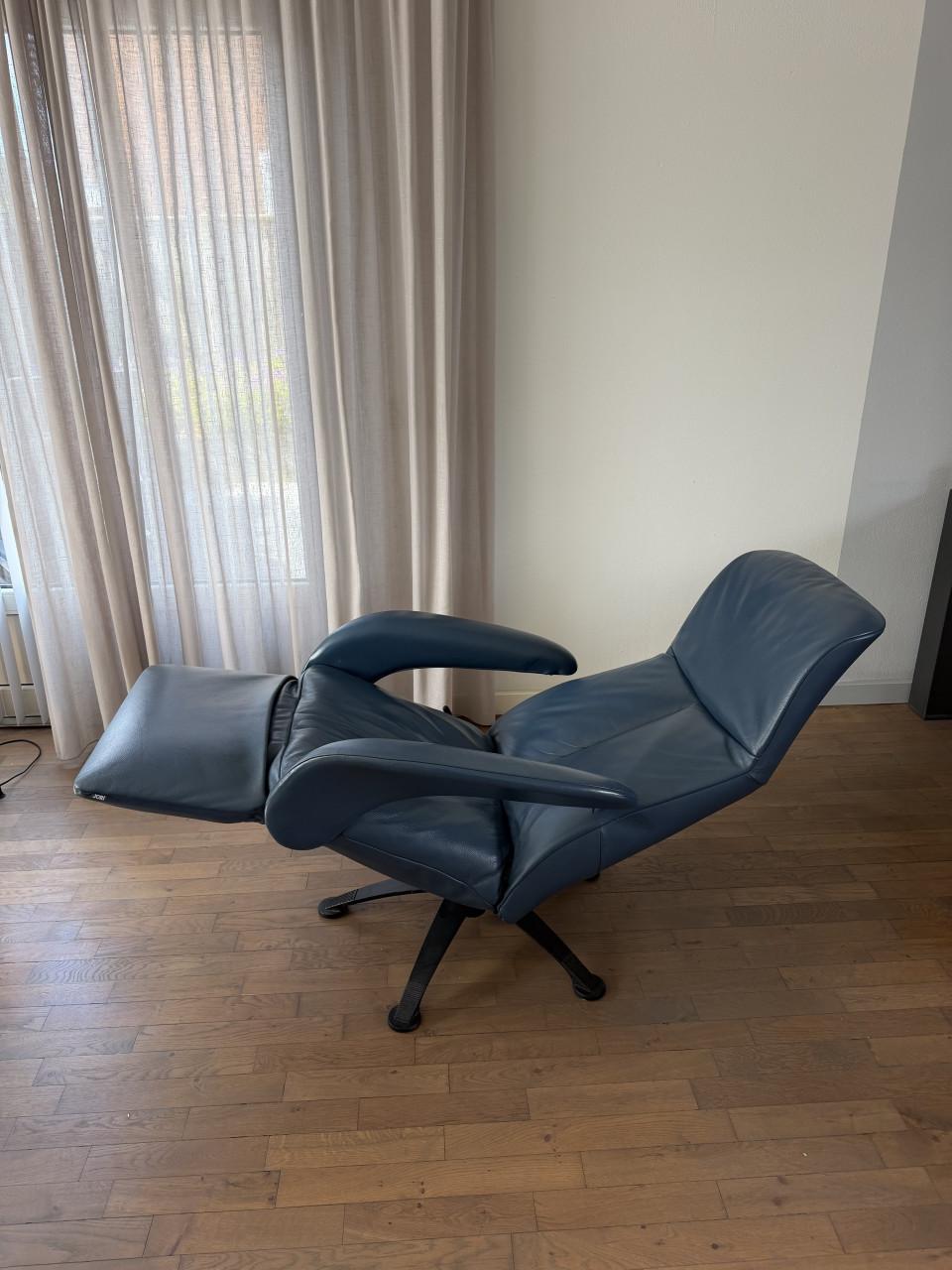 Jori Symphony relax fauteuil in blauw leer