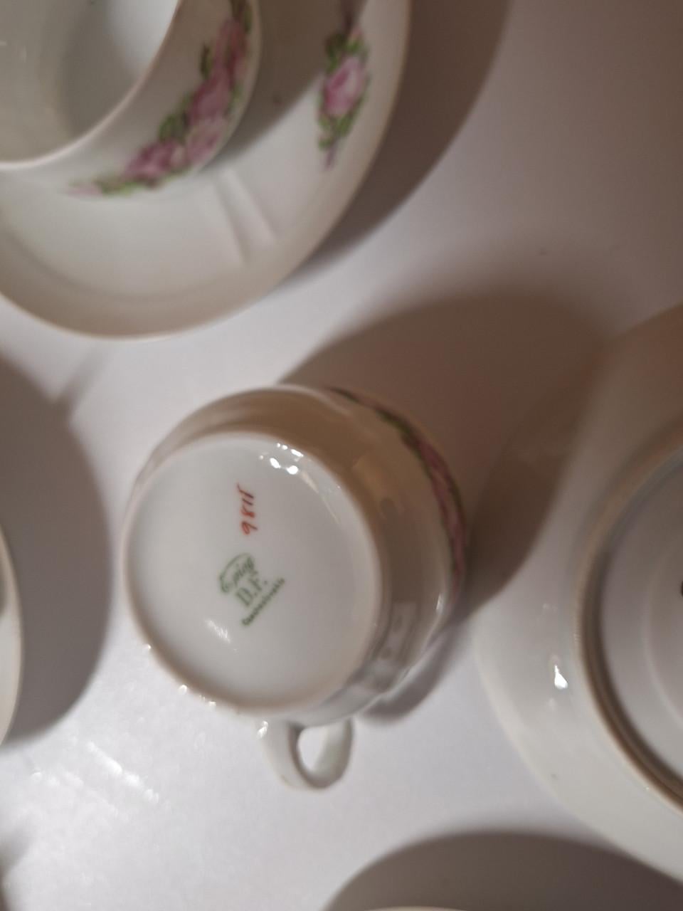9 brocante kop en schotels Merk DG Epiage