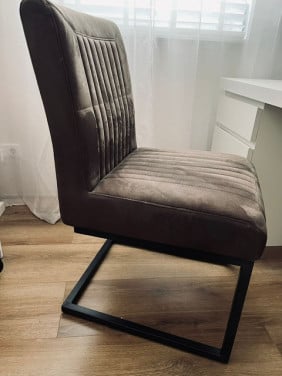 6 persoons eettafel en stoelen 190 x 90 cm