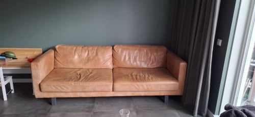 2x leren zitbank
