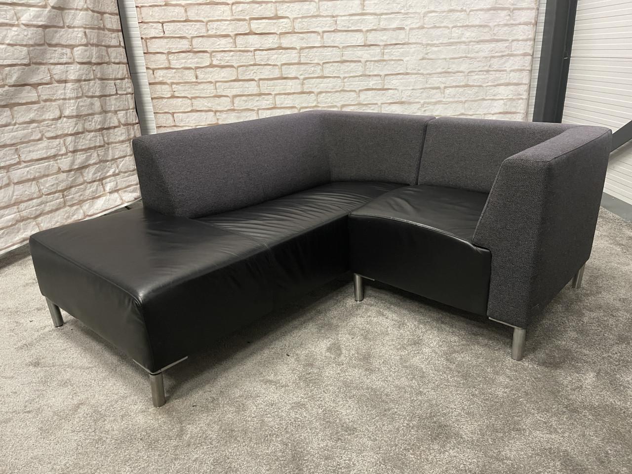 GRATIS LEVERING HEEL NL Montel Elementen Echt Leer Hoekbank