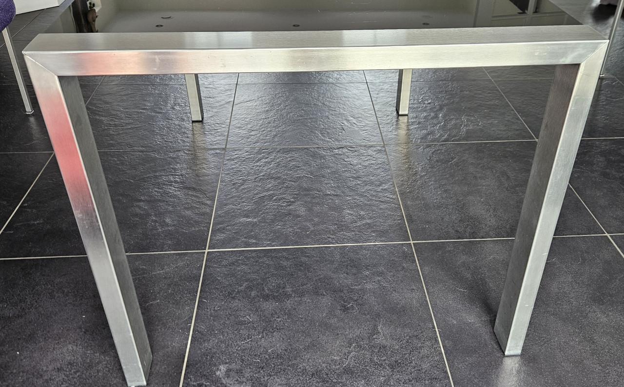 Bony Design Eettafel, RVS met zwart glas