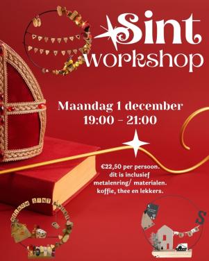 Sinterklaas workshop, maandag 1 december 19:00-21:00