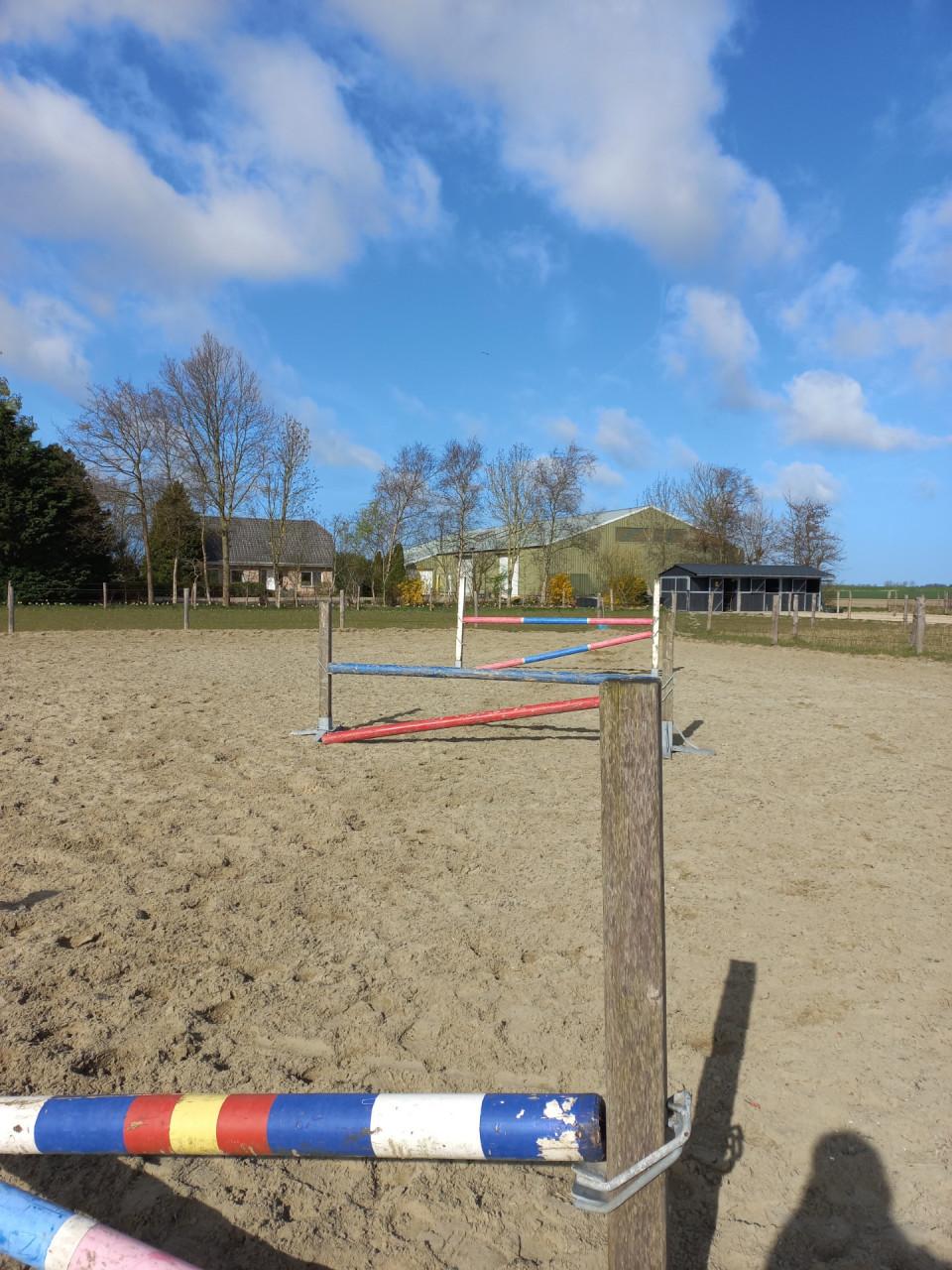 Hindernis staanders en balken set paarden
