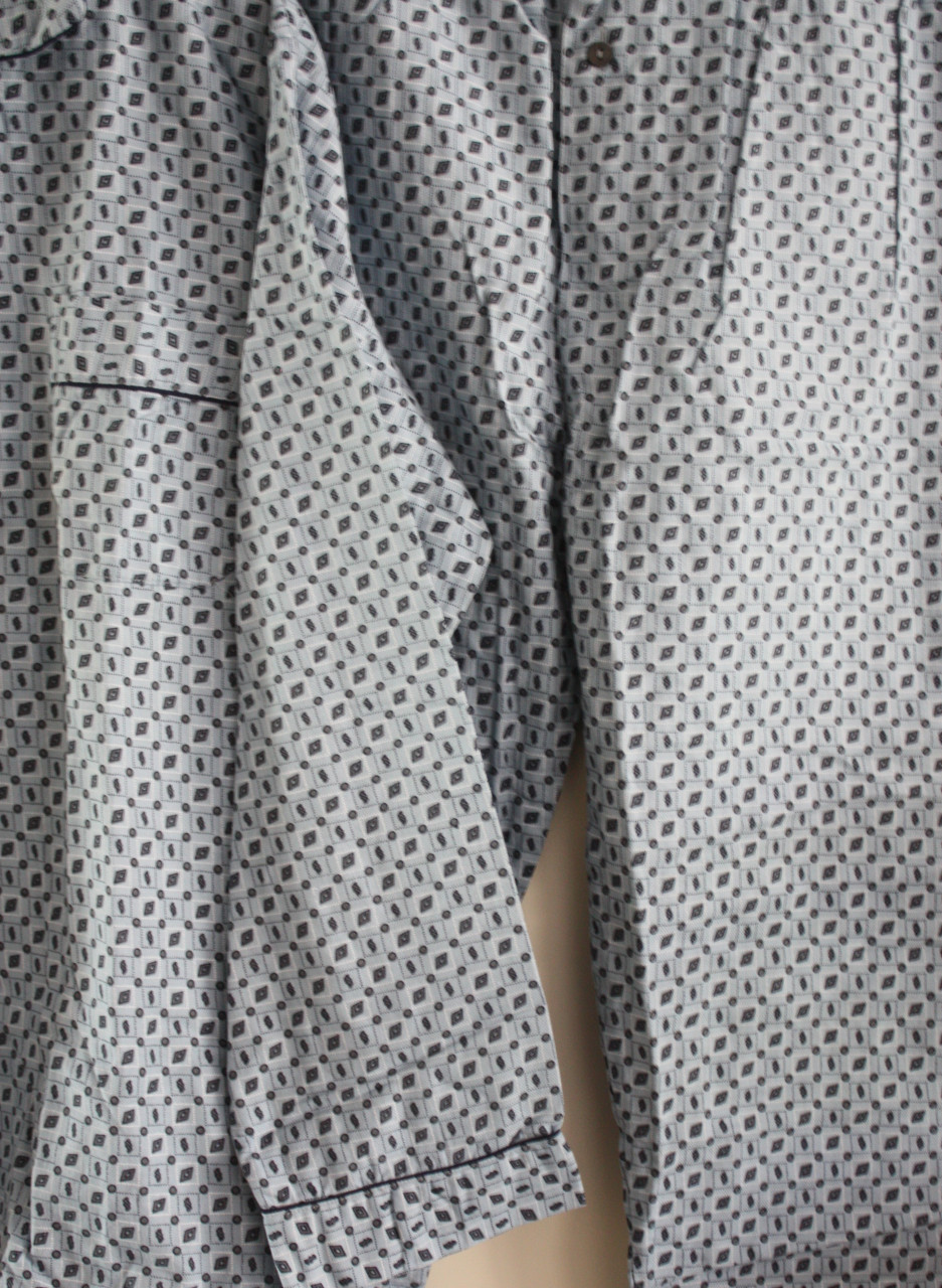 Heren pyama icht blauw motief maat 54