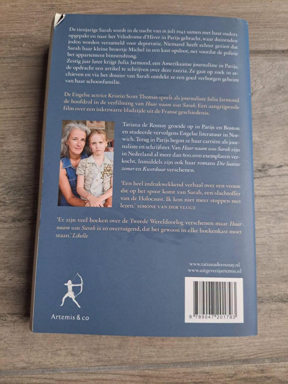 Roman Haar naam was Sarah van Tatiana de Rosnay