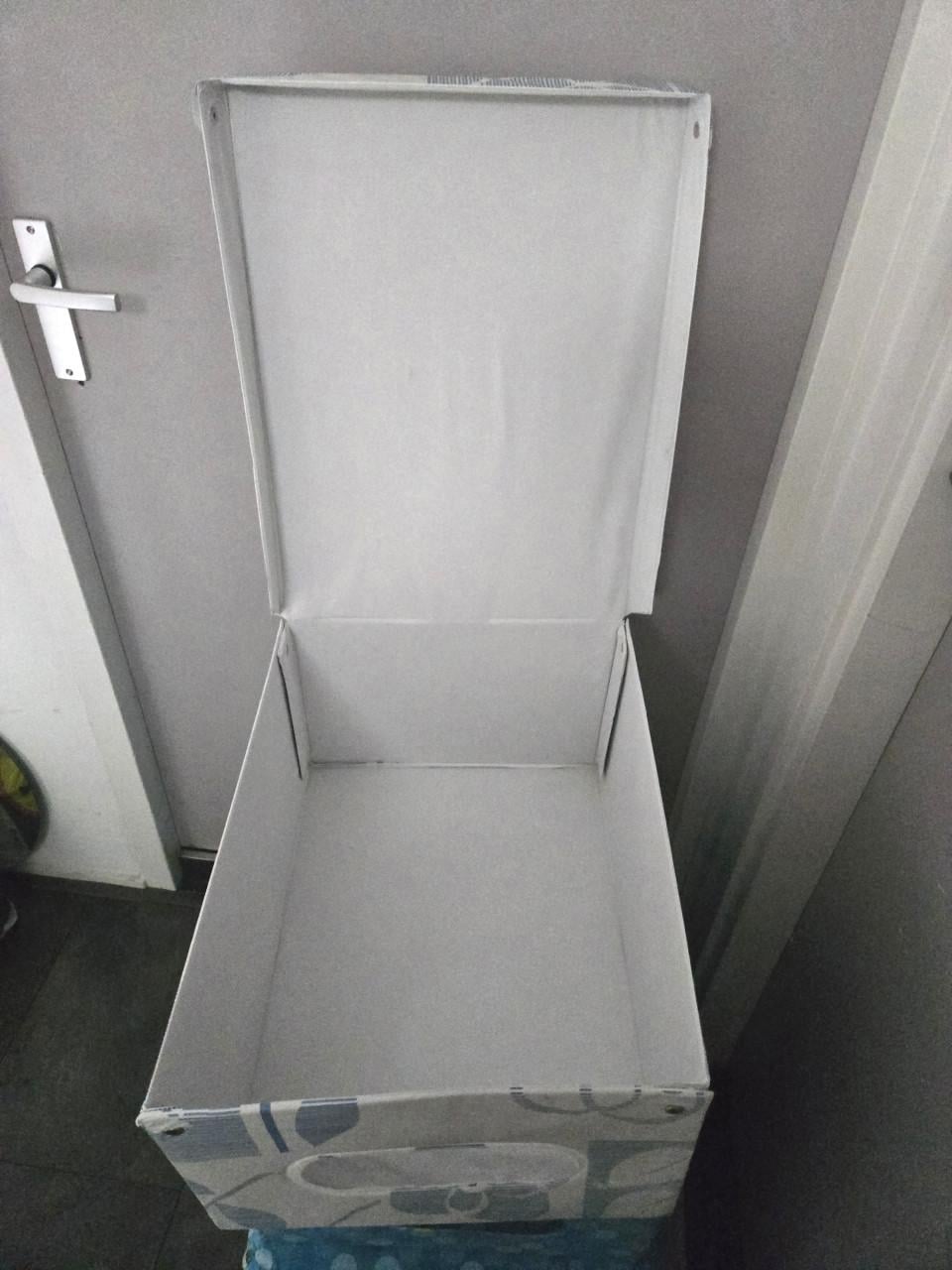 3 opbergdozen gemaakt van vinyl met een venster. L50x B40x H25 cm