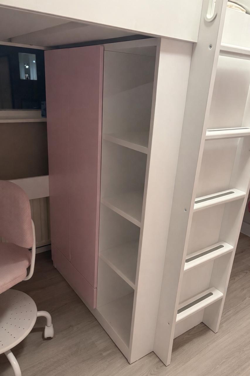 Ikea hoogslaper met bureau + kledingkast