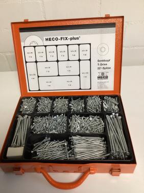 Heco schroeven in nieuwe stalen koffer