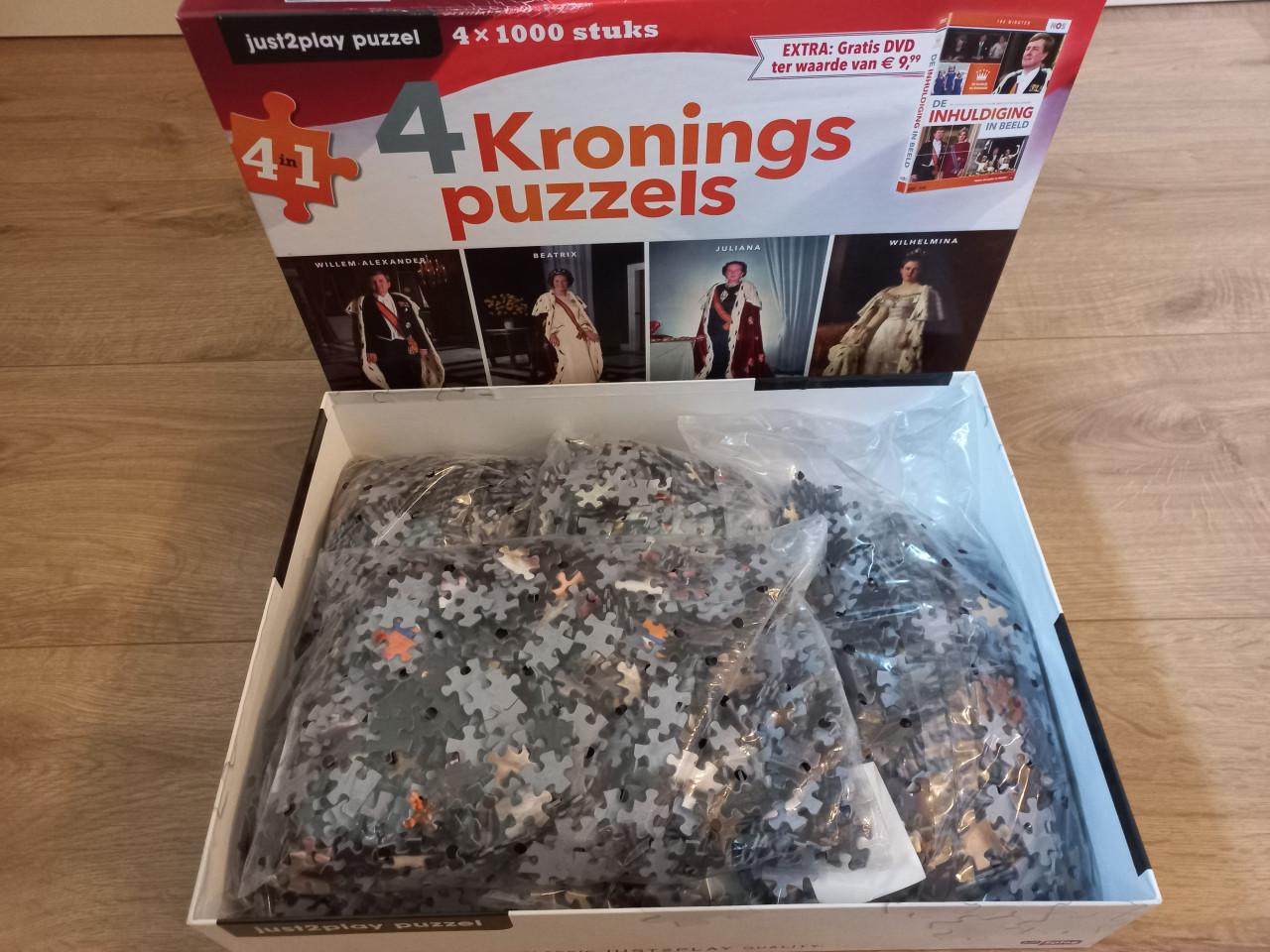 4 Kroningspuzzels 1000 stukjes