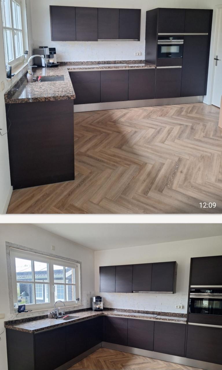 Hoekkeuken met granieten blad