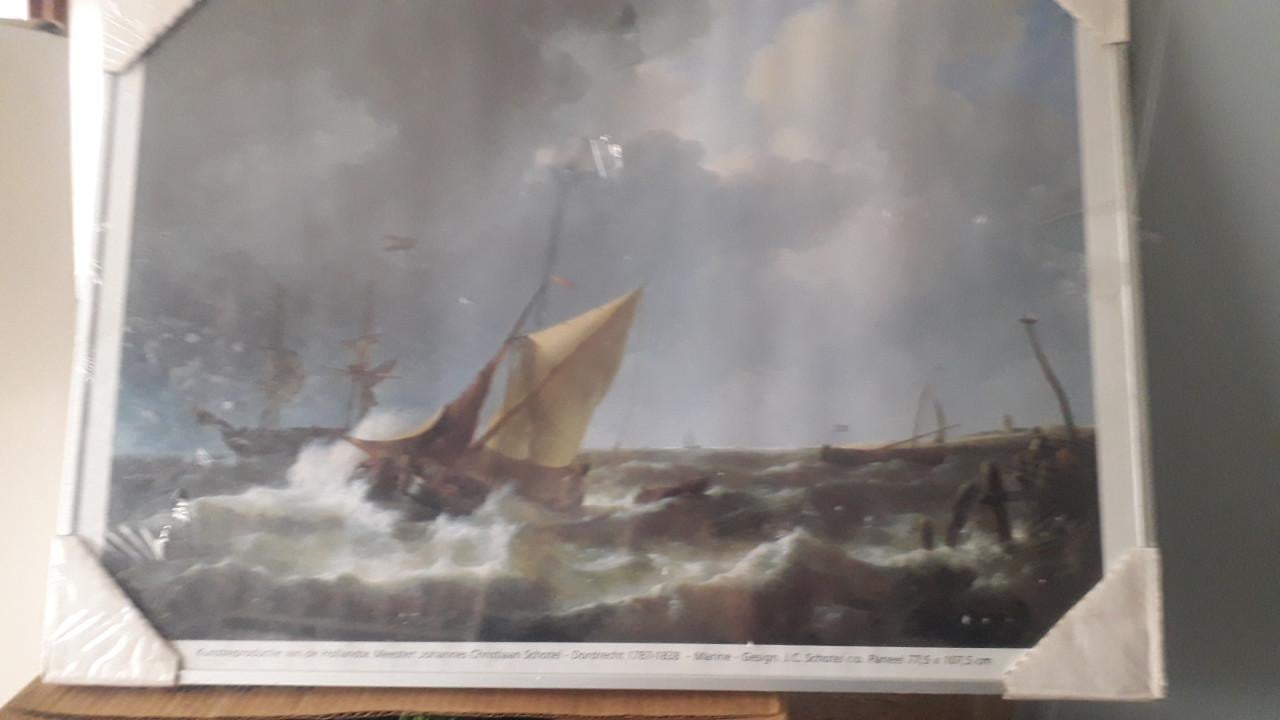 Partij tekeningen en schilderijtjes