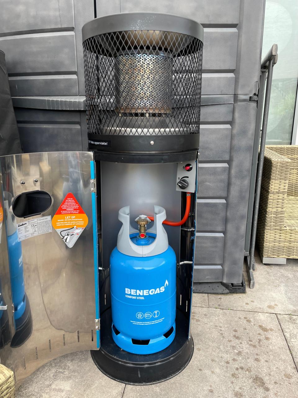 Heater terrasverwarmer & Gasfles & hoes