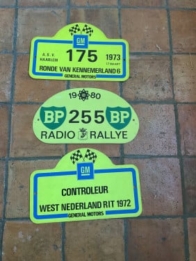 Rally schilden jaren 70-80