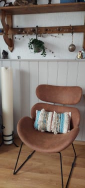Fauteuil stoel cognac kleur