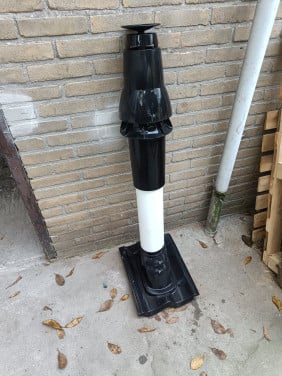 Cv rookgas afvoer met pan