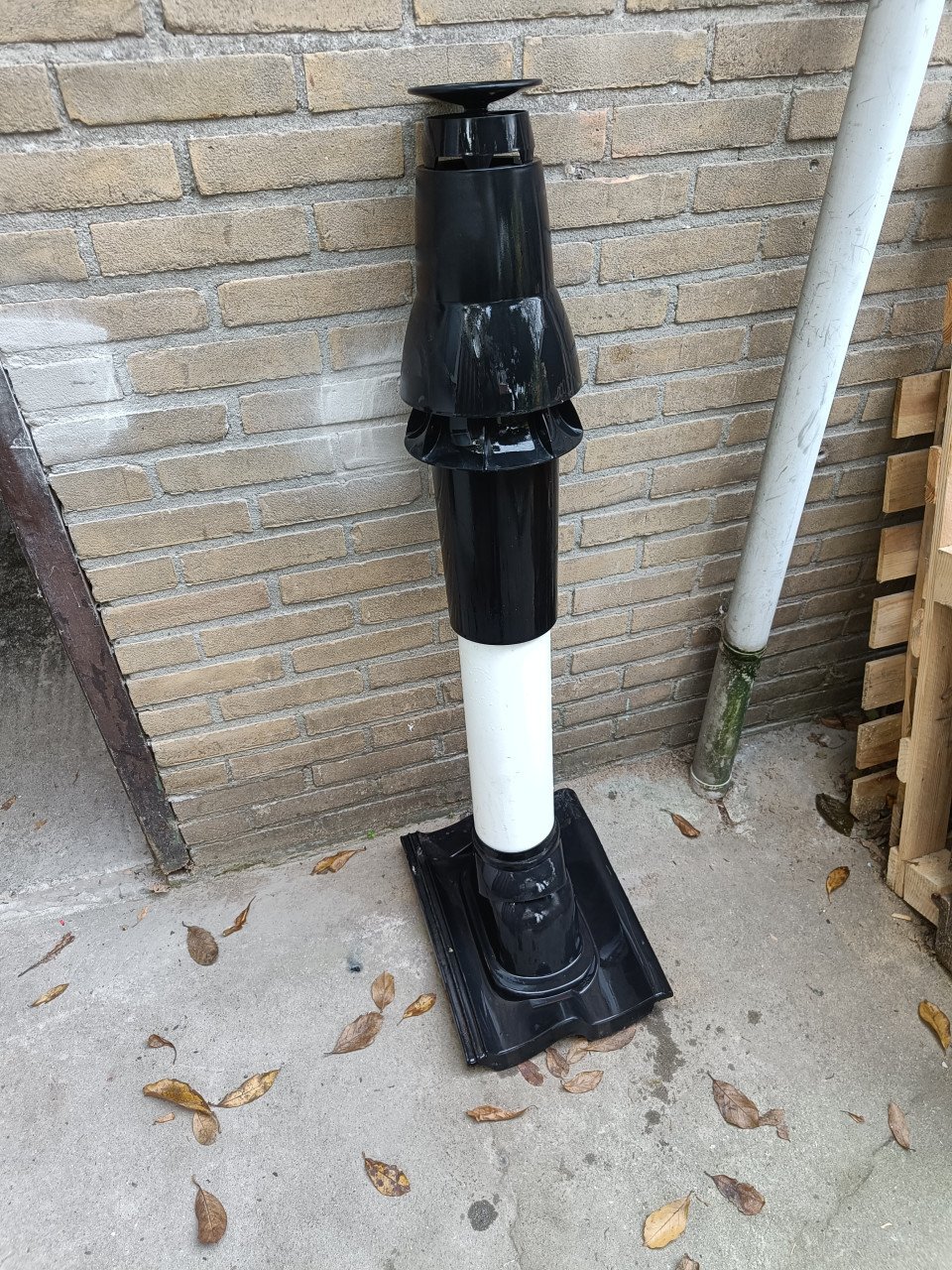 Cv rookgas afvoer met pan