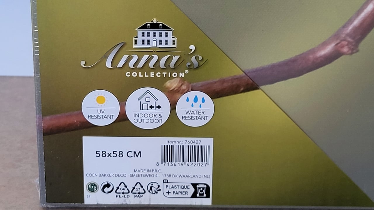 Tuinschilderij / buitencanvas 58 x 58 cm - NIEUW