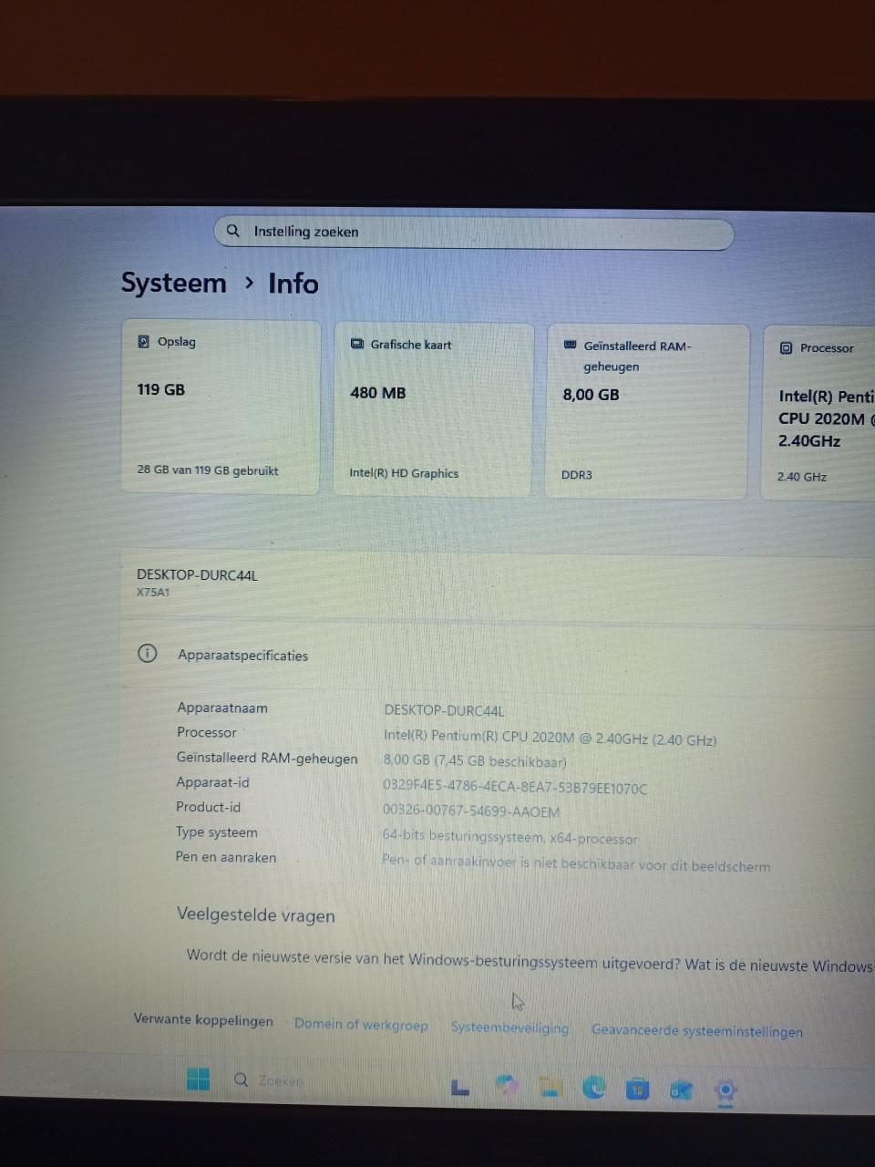 Asus laptp 17'' scherm