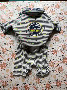 Drijfpakje Dolphin Stripe  Blauw  merk Jakabel