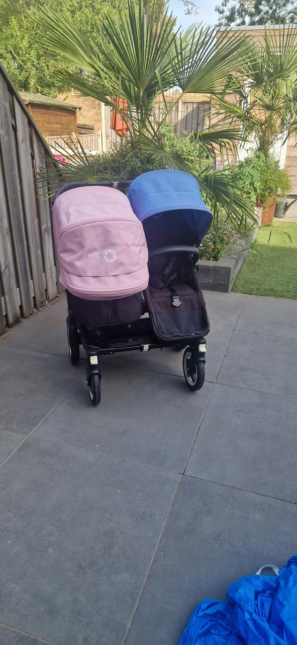 Bugaboo Donkey All Black – duo kinderwagen 💙🩷