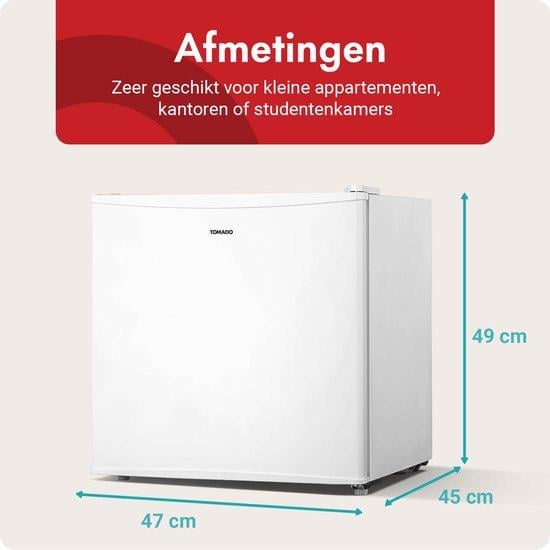 Tomado Minivriezer 31L Wit tafelmodel Compact 6 Maanden Oud