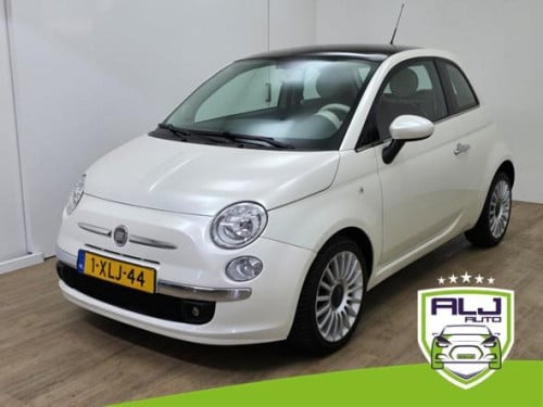 Fiat 500 0.9 twinair met panoramadak en unieke parelmoerkleur