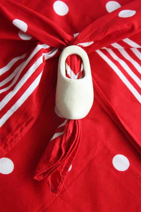Dasklompje met zakdoek Blank klompje Grootte: 7 cm. Klompje Euro  2,50