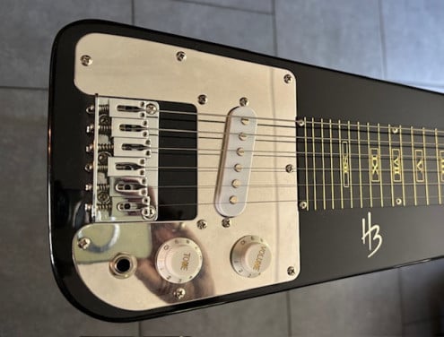 Lapsteel gitaar met standaard
