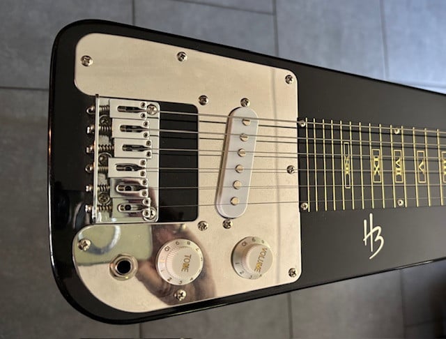 Lapsteel gitaar met standaard