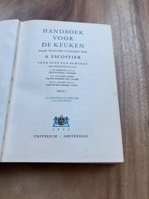 Unieke set Auguste Escoffier Handboeken