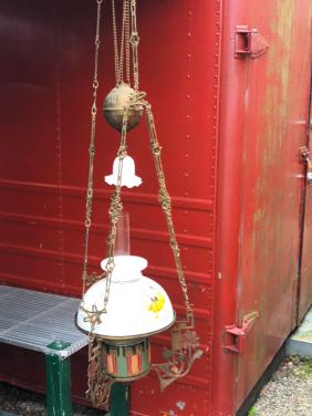 Antieke hangolielamp