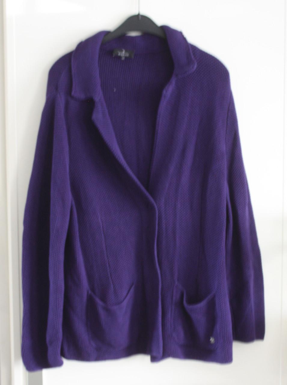 Paarse gebreide vest  maat 44