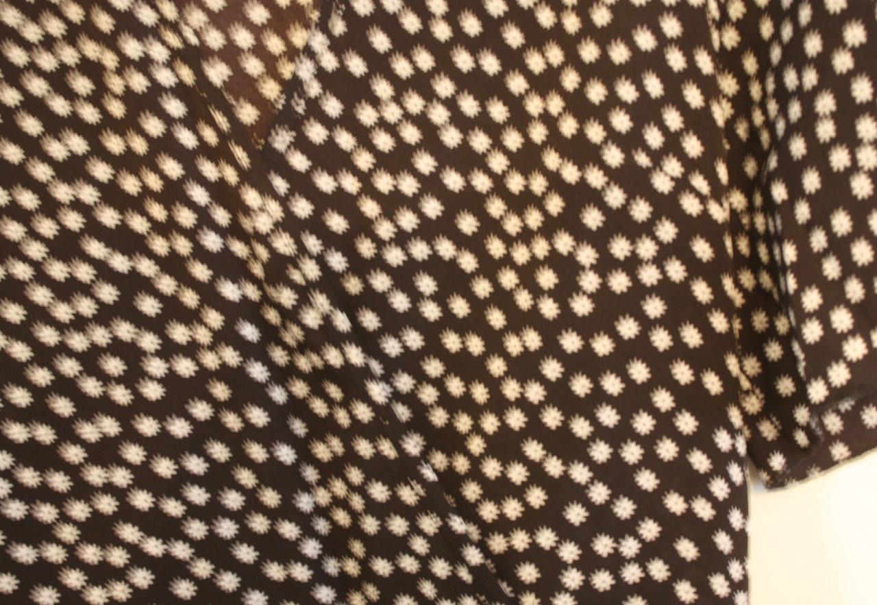 Zwarte jurk met witte bloemetjes print maat m