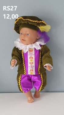 Baby born / babyborn pieten pak . Opbrengst KiKa. Poppenkleertjes.