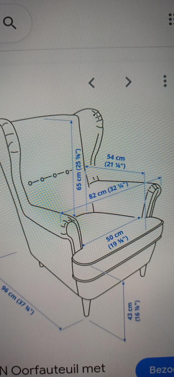 Ikea Strandmon fauteuil met voetenbank