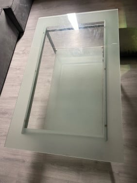Glazen salontafel