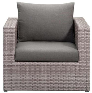 Wicker lounge tuinset (2 fauteuils + bijzettafel + kussens)