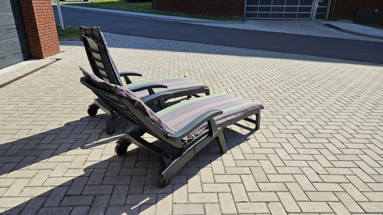 HARTMAN ligbed stoelen met kussen (2x)