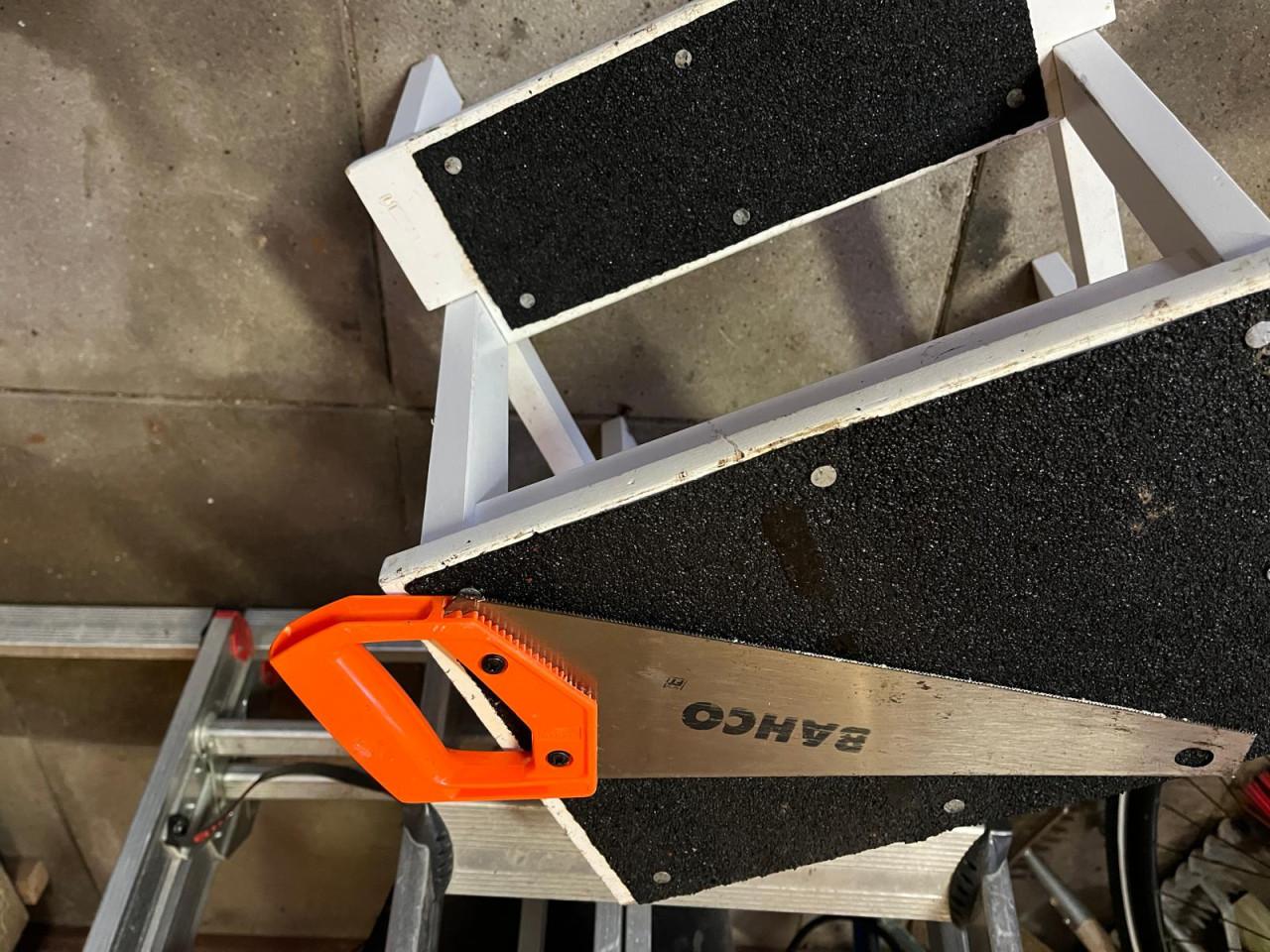 Houten IKEA keukentrapje / werkkrukje met anti-slip