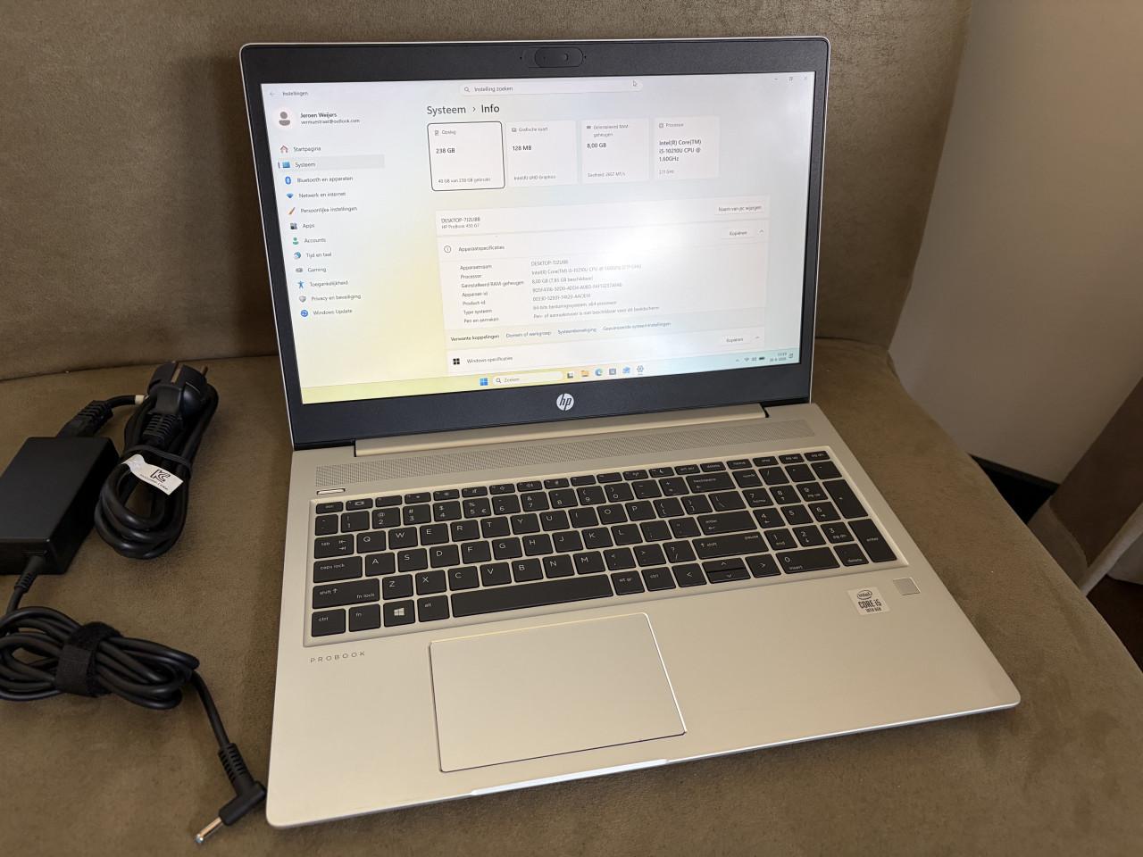 HP Probook 450 G7 |15,6"| Intel i5| 8GB | 256 GB SSD | Windows 11