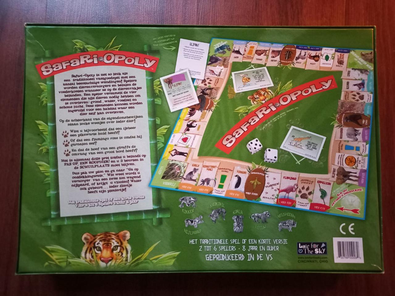 Origineel familiespel! SAFARI-OPOLY